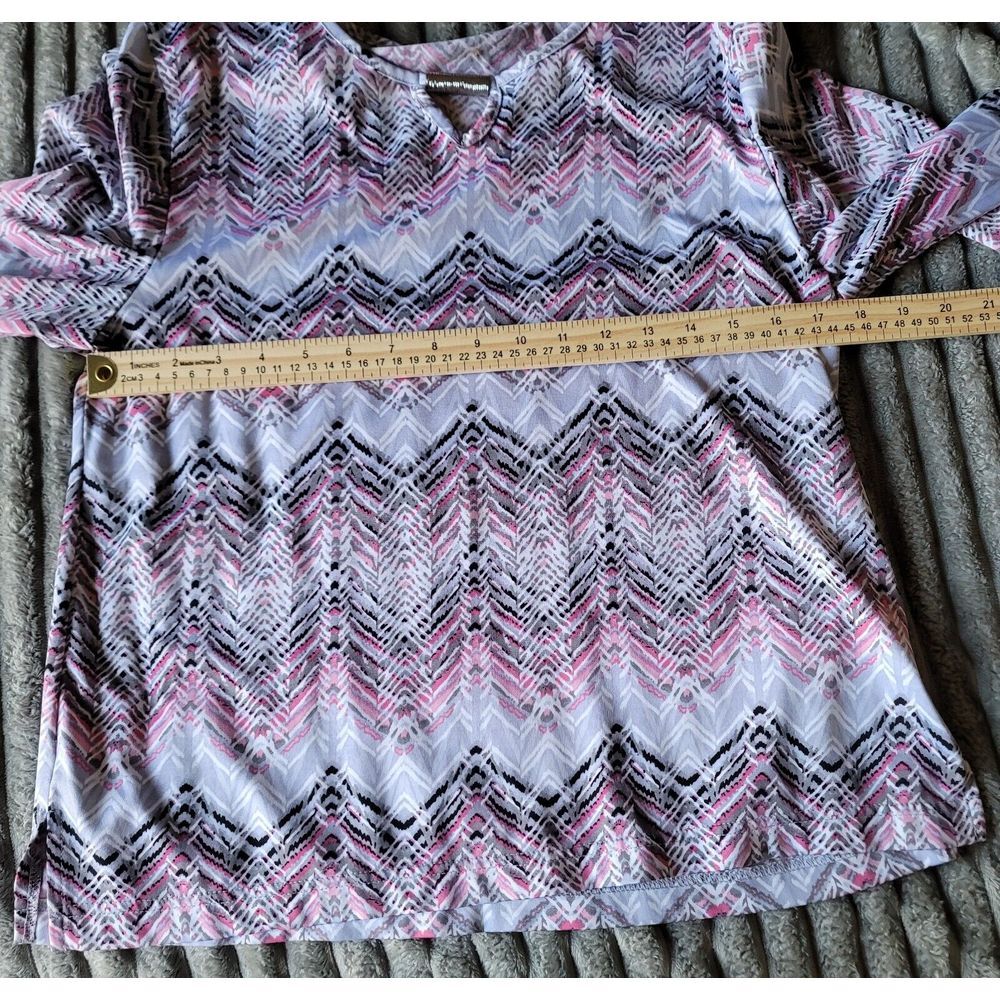 No brand Knit multicolored geometric patterned women's top S - Picture 3 of 4